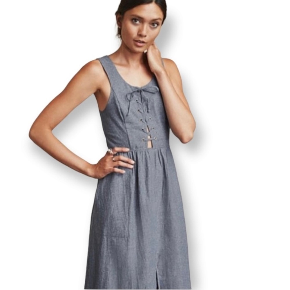 Reformation Lido Chambray Midi Dress size 6